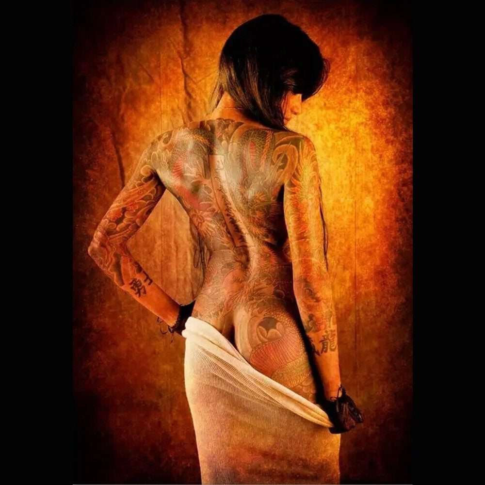 Modern Art Nude Woman With Tattoos Canvas Print 16" x 24" Stunning! NEW! Home & Garden:Home Décor:Posters & Prints Style Your Walls